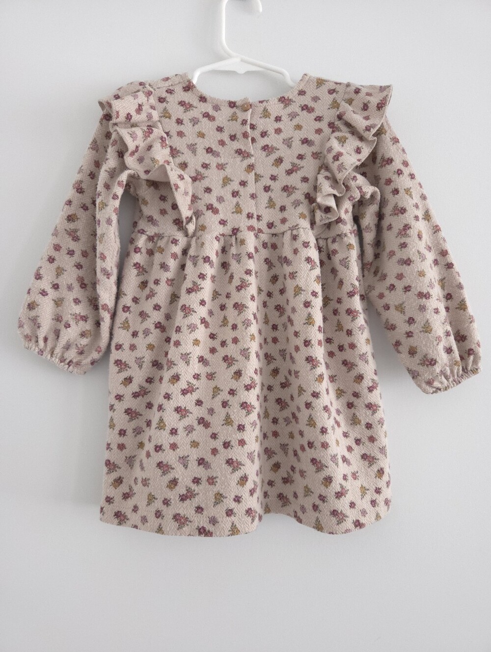 Zara Girls Floral Print Herringbone Dress size 3-4 Years - Picture 2 of 16